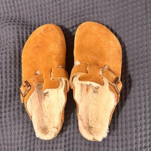 Women’s fuzzy sole Birkenstocks